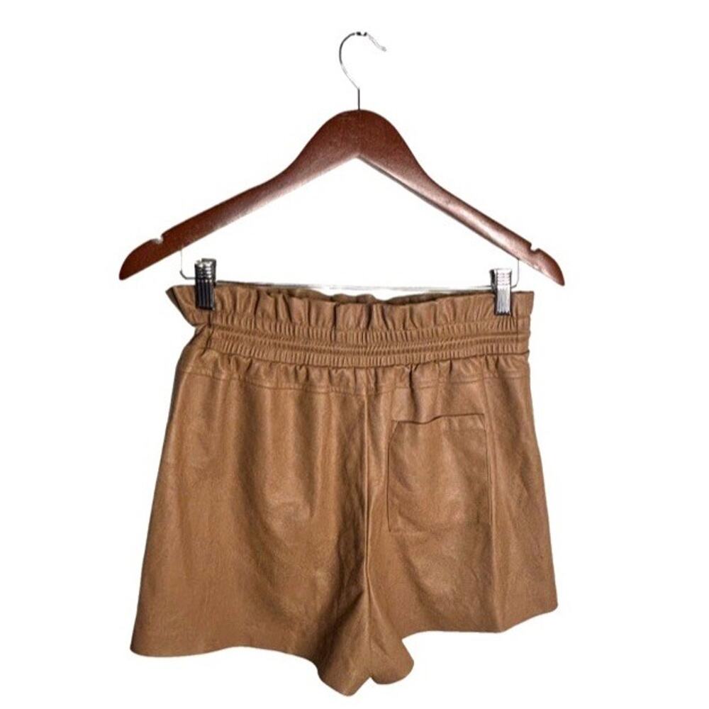 Philanthropy Emma Shorts Vegan Leather Camel Size Medium Paper Bag NWT - Picture 6 of 10